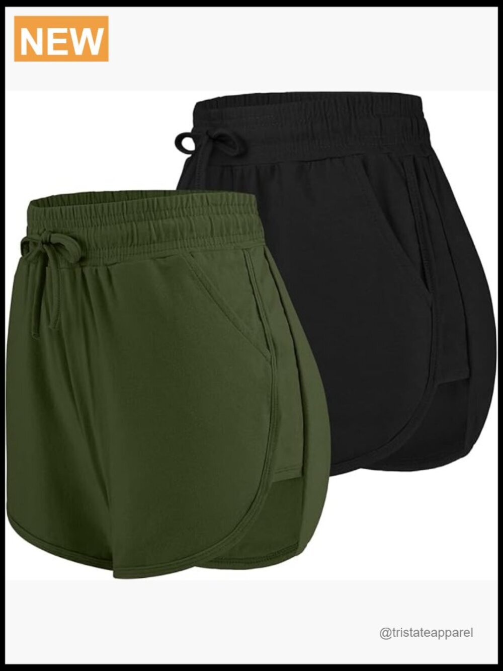 2 Pack Cotton Yoga Shorts with Pockets High Rise Loose Fit